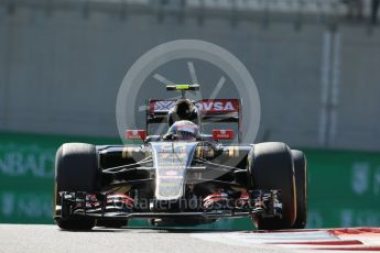 World © Octane Photographic Ltd. Lotus F1 Team E23 Hybrid – Pastor Maldonado. Friday 27th November 2015, F1 Abu Dhabi Grand Prix, Practice 1, Yas Marina. Digital Ref: 1477LB1D6630