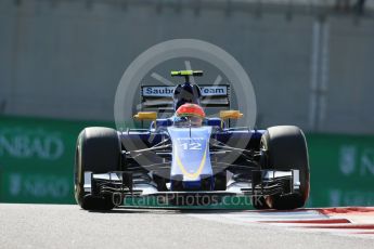 World © Octane Photographic Ltd. Sauber F1 Team C34-Ferrari – Felipe Nasr. Friday 27th November 2015, F1 Abu Dhabi Grand Prix, Practice 1, Yas Marina. Digital Ref: 1477LB1D6636