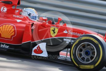 World © Octane Photographic Ltd. Scuderia Ferrari SF15-T– Sebastian Vettel. Friday 27th November 2015, F1 Abu Dhabi Grand Prix, Practice 1, Yas Marina. Digital Ref: 1477LB1D6852