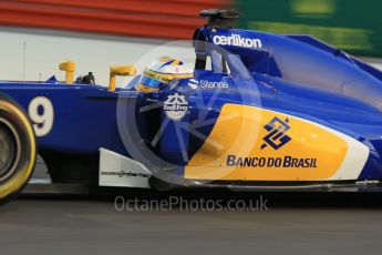 World © Octane Photographic Ltd. Sauber F1 Team C34-Ferrari – Marcus Ericsson. Friday 27th November 2015, F1 Abu Dhabi Grand Prix, Practice 2, Yas Marina. Digital Ref: 1478CB1L5815