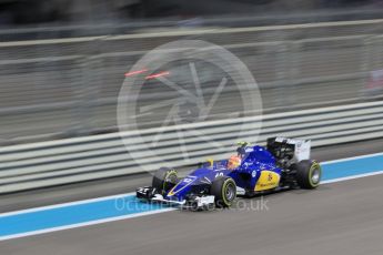 World © Octane Photographic Ltd. Sauber F1 Team C34-Ferrari – Felipe Nasr. Friday 27th November 2015, F1 Abu Dhabi Grand Prix, Practice 2, Yas Marina. Digital Ref: 1478CB1L5885