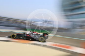 World © Octane Photographic Ltd. McLaren Honda MP4/30 – Fernando Alonso. Friday 27th November 2015, F1 Abu Dhabi Grand Prix, Practice 2, Yas Marina. Digital Ref: 1478CB7D2093