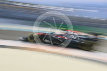 World © Octane Photographic Ltd. McLaren Honda MP4/30 - Jenson Button. Friday 27th November 2015, F1 Abu Dhabi Grand Prix, Practice 2, Yas Marina. Digital Ref: 1478CB7D2138