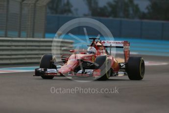 World © Octane Photographic Ltd. Scuderia Ferrari SF15-T– Sebastian Vettel. Friday 27th November 2015, F1 Abu Dhabi Grand Prix, Practice 2, Yas Marina. Digital Ref: 1478LB1D7018