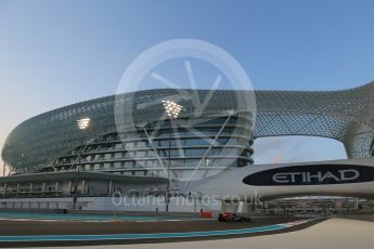 World © Octane Photographic Ltd. Scuderia Toro Rosso STR10 – Max Verstappen. Friday 27th November 2015, F1 Abu Dhabi Grand Prix, Practice 2, Yas Marina. Digital Ref: 1478LB1D7171
