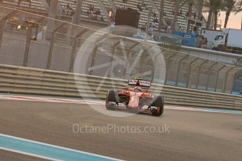 World © Octane Photographic Ltd. Scuderia Ferrari SF15-T– Kimi Raikkonen. Friday 27th November 2015, F1 Abu Dhabi Grand Prix, Practice 2, Yas Marina. Digital Ref: 1478LB5D4071