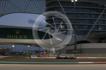 World © Octane Photographic Ltd. Mercedes AMG Petronas F1 W06 Hybrid – Nico Rosberg. Friday 27th November 2015, F1 Abu Dhabi Grand Prix, Practice 2, Yas Marina. Digital Ref: 1478LB5D4262