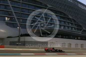 World © Octane Photographic Ltd. Scuderia Toro Rosso STR10 – Carlos Sainz Jnr. Friday 27th November 2015, F1 Abu Dhabi Grand Prix, Practice 2, Yas Marina. Digital Ref: 1478LB5D4270