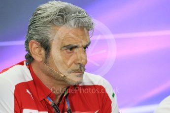 World © Octane Photographic Ltd.. Friday 27th November 2015, F1 Abu Dhabi Grand Prix, Team Personnel FIA Press Conference, Yas Marina. Maurizio Arrivabene – Scuderia Ferrari Team Principal. Digital Ref: 1480LB1D8041