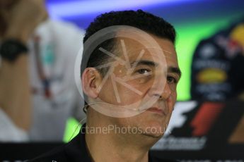 World © Octane Photographic Ltd.. Friday 27th November 2015, F1 Abu Dhabi Grand Prix, Team Personnel FIA Press Conference, Yas Marina. Fererico Gastaldi – Lotus F1 Team Deputy Team Principal. Digital Ref: 1480LB1D8066