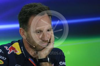 World © Octane Photographic Ltd.. Friday 27th November 2015, F1 Abu Dhabi Grand Prix, Team Personnel FIA Press Conference, Yas Marina. Christian Horner – Infiniti Red Bull Racing Team Principle. Digital Ref: 1480LB1D8110