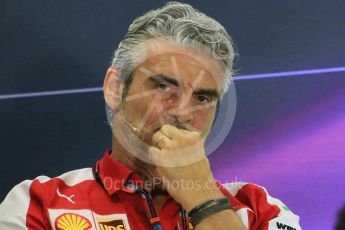 World © Octane Photographic Ltd.. Friday 27th November 2015, F1 Abu Dhabi Grand Prix, Team Personnel FIA Press Conference, Yas Marina. Maurizio Arrivabene – Scuderia Ferrari Team Principal. Digital Ref: 1480LB1D8155