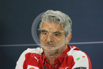 World © Octane Photographic Ltd.. Friday 27th November 2015, F1 Abu Dhabi Grand Prix, Team Personnel FIA Press Conference, Yas Marina. Maurizio Arrivabene – Scuderia Ferrari Team Principal. Digital Ref: 1480LB1D8173