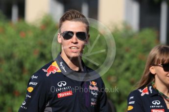 World © Octane Photographic Ltd. Thursday 26th November 2015, F1 Abu Dhabi Grand Prix, Drivers’ FIA Press Conference, Yas Marina. Infiniti Red Bull Racing – Daniil Kvyat.  Digital Ref: 1471CB1L3935
