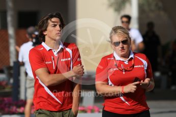 World © Octane Photographic Ltd. Thursday 26th November 2015, F1 Abu Dhabi Grand Prix, Drivers’ FIA Press Conference, Yas Marina. Manor Marussia F1 Team – Roberto Merhi.  Digital Ref: 1471CB1L3952