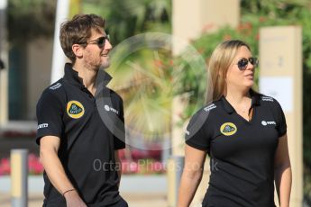 World © Octane Photographic Ltd. Thursday 26th November 2015, F1 Abu Dhabi Grand Prix, Drivers’ FIA Press Conference, Yas Marina. Lotus F1 Team – Romain Grosjean.  Digital Ref: 1471CB1L3976