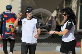 World © Octane Photographic Ltd. Thursday 26th November 2015, F1 Abu Dhabi Grand Prix, Drivers’ FIA Press Conference, Yas Marina. McLaren Honda – Fernando Alonso.  Digital Ref: 1471CB1L4004