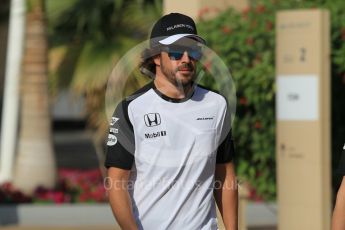 World © Octane Photographic Ltd. Thursday 26th November 2015, F1 Abu Dhabi Grand Prix, Drivers’ FIA Press Conference, Yas Marina. McLaren Honda – Fernando Alonso.  Digital Ref: 1471CB1L4009