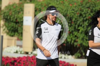 World © Octane Photographic Ltd. Thursday 26th November 2015, F1 Abu Dhabi Grand Prix, Drivers’ FIA Press Conference, Yas Marina. McLaren Honda – Fernando Alonso.  Digital Ref: 1471CB1L4015