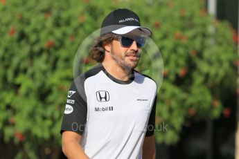 World © Octane Photographic Ltd. Thursday 26th November 2015, F1 Abu Dhabi Grand Prix, Drivers’ FIA Press Conference, Yas Marina. McLaren Honda – Fernando Alonso.  Digital Ref: 1471CB1L4019