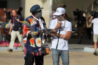 World © Octane Photographic Ltd. Thursday 26th November 2015, F1 Abu Dhabi Grand Prix, Drivers’ FIA Press Conference, Yas Marina. Mercedes AMG Petronas – Lewis Hamilton.  Digital Ref: 1471CB1L4068