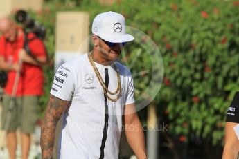World © Octane Photographic Ltd. Thursday 26th November 2015, F1 Abu Dhabi Grand Prix, Drivers’ FIA Press Conference, Yas Marina. Mercedes AMG Petronas – Lewis Hamilton.  Digital Ref: 1471CB1L4076