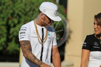 World © Octane Photographic Ltd. Thursday 26th November 2015, F1 Abu Dhabi Grand Prix, Drivers’ FIA Press Conference, Yas Marina. Mercedes AMG Petronas – Lewis Hamilton.  Digital Ref: 1471CB1L4082