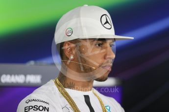 World © Octane Photographic Ltd. Thursday 26th November 2015, F1 Abu Dhabi Grand Prix, Drivers’ FIA Press Conference, Yas Marina. Mercedes AMG Petronas – Lewis Hamilton.  Digital Ref: 1471LB1D4799
