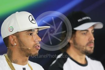 World © Octane Photographic Ltd. Thursday 26th November 2015, F1 Abu Dhabi Grand Prix, Drivers’ FIA Press Conference, Yas Marina. Mercedes AMG Petronas – Lewis Hamilton.  Digital Ref: 1471LB1D4805