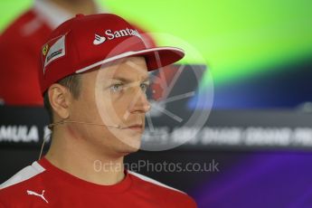 World © Octane Photographic Ltd. Thursday 26th November 2015, F1 Abu Dhabi Grand Prix, Drivers’ FIA Press Conference, Yas Marina. Lotus F1 Team – Romain Grosjean.  Digital Ref: 1471LB1D4862