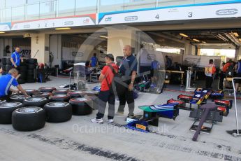 World © Octane Photographic Ltd. Thursday 26th November 2015. Carlin GP2 and GP3 garages - Yas Marina, Abu Dhabi. Digital Ref. : 1474CB1L3876