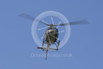World © Octane Photographic Ltd. Thursday 26th November 2015. Abu Dhabi AS-355 Helicopter DU-222 approaching the circuit. GP2 Practice, Yas Marina, Abu Dhabi. Digital Ref. : 1474CB7D1428