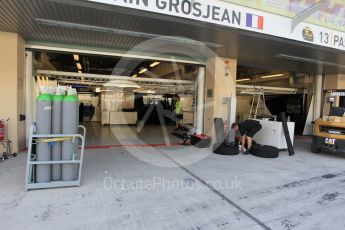 World © Octane Photographic Ltd. Lotus F1 Team E23 Hybrid. Thursday 26th November 2015, F1 Abu Dhabi Grand Prix, Setup, Yas Marina. Digital Ref: 1472CB1L3844