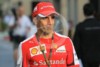 World © Octane Photographic Ltd. Scuderia Ferrari - Marc Gene. Thursday 26th November 2015, F1 Abu Dhabi Grand Prix, Setup, Yas Marina. Digital Ref: 1472CB1L4096