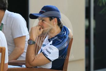 World © Octane Photographic Ltd. Williams Martini Racing FW37 – Felipe Massa. Thursday 26th November 2015, F1 Abu Dhabi Grand Prix, Setup, Yas Marina. Digital Ref: 1472CB1L4103