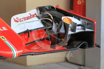 World © Octane Photographic Ltd. Scuderia Ferrari SF15-T. Thursday 26th November 2015, F1 Abu Dhabi Grand Prix, Setup, Yas Marina. Digital Ref: 1472CB1L4122