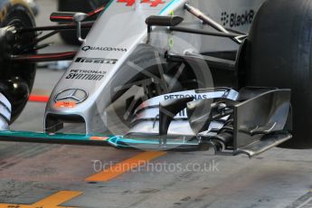 World © Octane Photographic Ltd. Mercedes AMG Petronas F1 W06 Hybrid – Lewis Hamilton. Thursday 26th November 2015, F1 Abu Dhabi Grand Prix, Setup, Yas Marina. Digital Ref: 1472CB1L4285