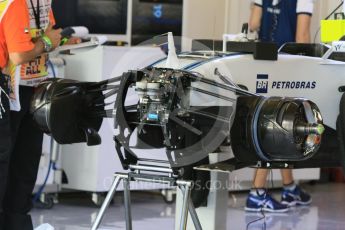 World © Octane Photographic Ltd. Williams Martini Racing FW37. Thursday 26th November 2015, F1 Abu Dhabi Grand Prix, Setup, Yas Marina. Digital Ref: 1472CB7D1061