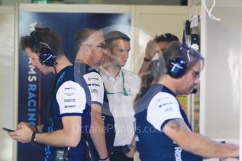 World © Octane Photographic Ltd. Williams Martini Racing FW37. Thursday 26th November 2015, F1 Abu Dhabi Grand Prix, Setup, Yas Marina. Digital Ref: 1472CB7D1069