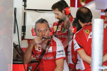 World © Octane Photographic Ltd. Scuderia Ferrari SF15-T. Thursday 26th November 2015, F1 Abu Dhabi Grand Prix, Setup, Yas Marina. Digital Ref: 1472CB7D1077