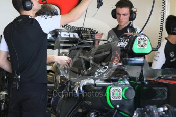 World © Octane Photographic Ltd. McLaren Honda MP4/30. Thursday 26th November 2015, F1 Abu Dhabi Grand Prix, Setup, Yas Marina. Digital Ref: 1472CB7D1097