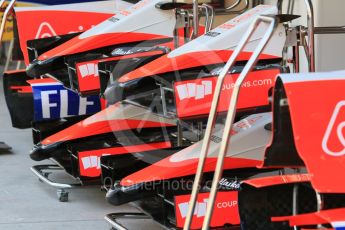 World © Octane Photographic Ltd. Manor Marussia F1 Team MR03B. Thursday 26th November 2015, F1 Abu Dhabi Grand Prix, Setup, Yas Marina. Digital Ref: 1472CB7D1146