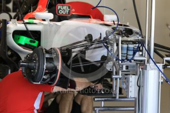 World © Octane Photographic Ltd. Manor Marussia F1 Team MR03B. Thursday 26th November 2015, F1 Abu Dhabi Grand Prix, Setup, Yas Marina. Digital Ref: 1472CB7D1164