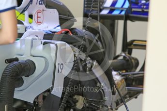 World © Octane Photographic Ltd. Williams Martini Racing FW37. Thursday 26th November 2015, F1 Abu Dhabi Grand Prix, Setup, Yas Marina. Digital Ref: 1472CB7D1211