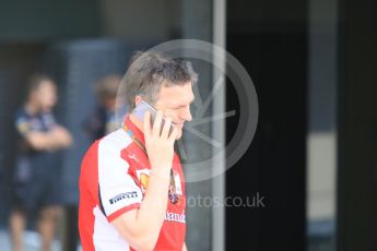 World © Octane Photographic Ltd. Scuderia Ferrari - James Allison. Thursday 26th November 2015, F1 Abu Dhabi Grand Prix, Setup, Yas Marina. Digital Ref: 1472CB7D1302