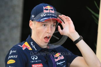 World © Octane Photographic Ltd. Infiniti Red Bull Racing RB11 – Daniil Kvyat. Thursday 26th November 2015, F1 Abu Dhabi Grand Prix, Setup, Yas Marina. Digital Ref: 1472CB7D1324