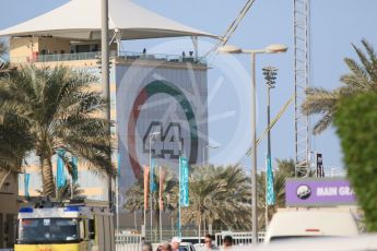 World © Octane Photographic Ltd. The UAE celebrates 44 years. Thursday 26th November 2015, F1 Abu Dhabi Grand Prix, Setup, Yas Marina. Digital Ref: 1472CB7D1457