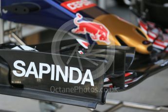 World © Octane Photographic Ltd. Scuderia Toro Rosso STR10. Thursday 26th November 2015, F1 Abu Dhabi Grand Prix, Setup, Yas Marina. Digital Ref: 1472LB1D4614
