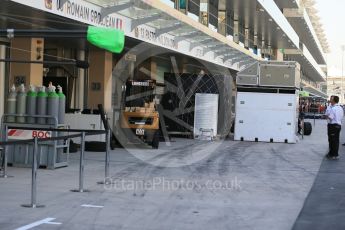 World © Octane Photographic Ltd. Lotus F1 Team E23 Hybrid. Thursday 26th November 2015, F1 Abu Dhabi Grand Prix, Setup, Yas Marina. Digital Ref: 1472LB1D4638