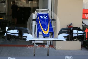 World © Octane Photographic Ltd. Sauber F1 Team C34-Ferrari. Thursday 26th November 2015, F1 Abu Dhabi Grand Prix, Setup, Yas Marina. Digital Ref: 1472LB1D4644